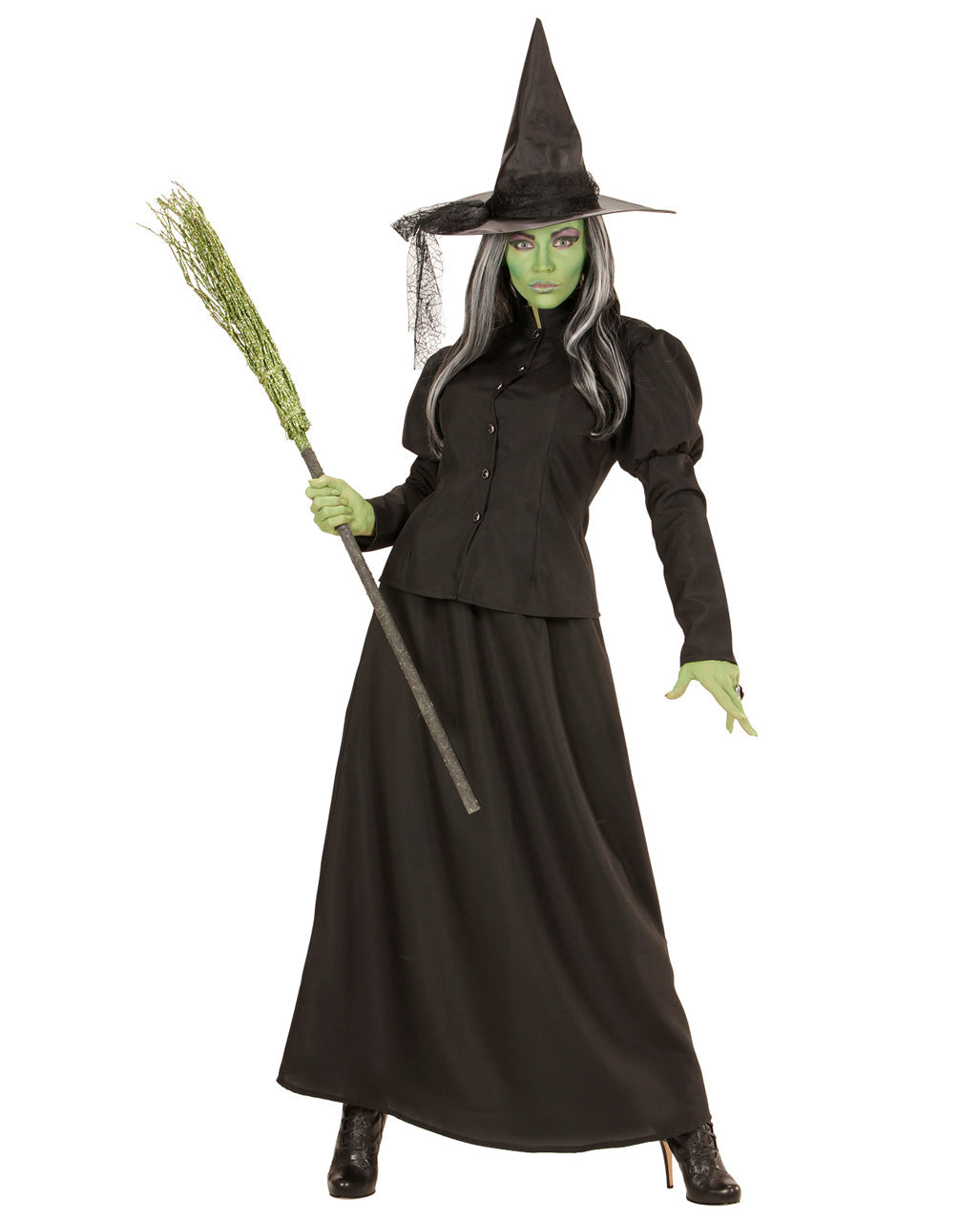 Women's Classic Witch Costume With Button-Front Jacket