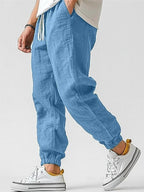Men's Linen Drawstring Jogger Pants
