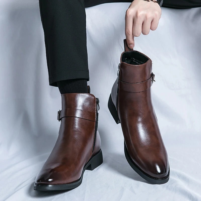 Men’s Buckle Ankle Boots