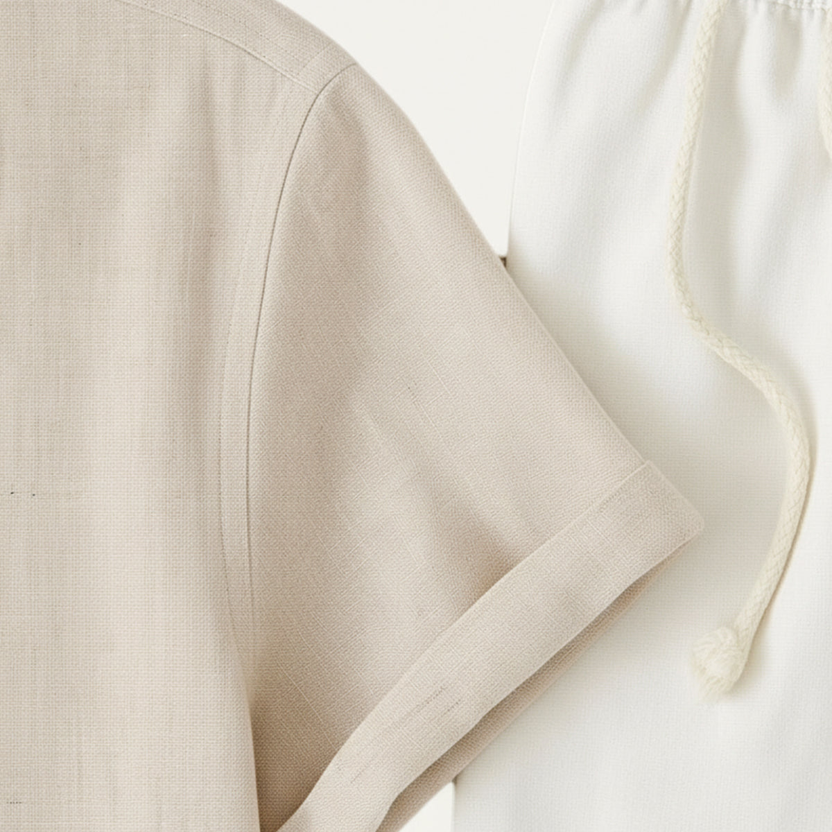 Men’s Short-Sleeve Button-Up Pant Set
