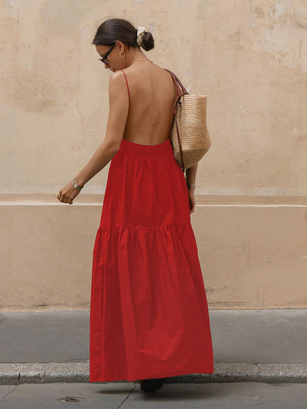 Women's Backless Maxi Dress