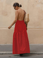 Women's Backless Maxi Dress