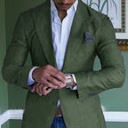 Men’s Tailored Plaid Business Blazer