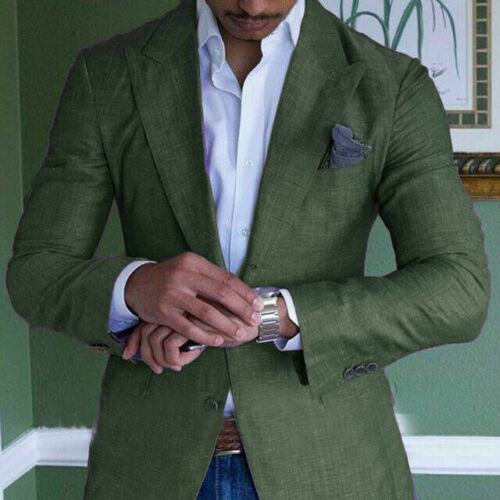 Men’s Tailored Plaid Business Blazer