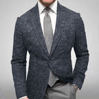 Men’s Tailored Plaid Business Blazer