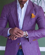 Men’s Tailored Plaid Business Blazer