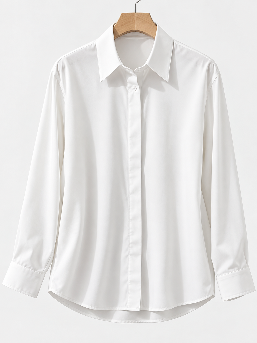 Women's Long Sleeve Button-Up Blouse with Collar