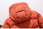 Men's Hooded Puffer Winter Jacket with Zippers