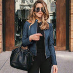 Women's Short Jacket with Stand Collar