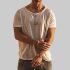 Men’s Relaxed Wide-Neck Short Sleeve T-Shirt