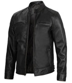 Men's Stand-Collar Zip Jacket with Chest Detail
