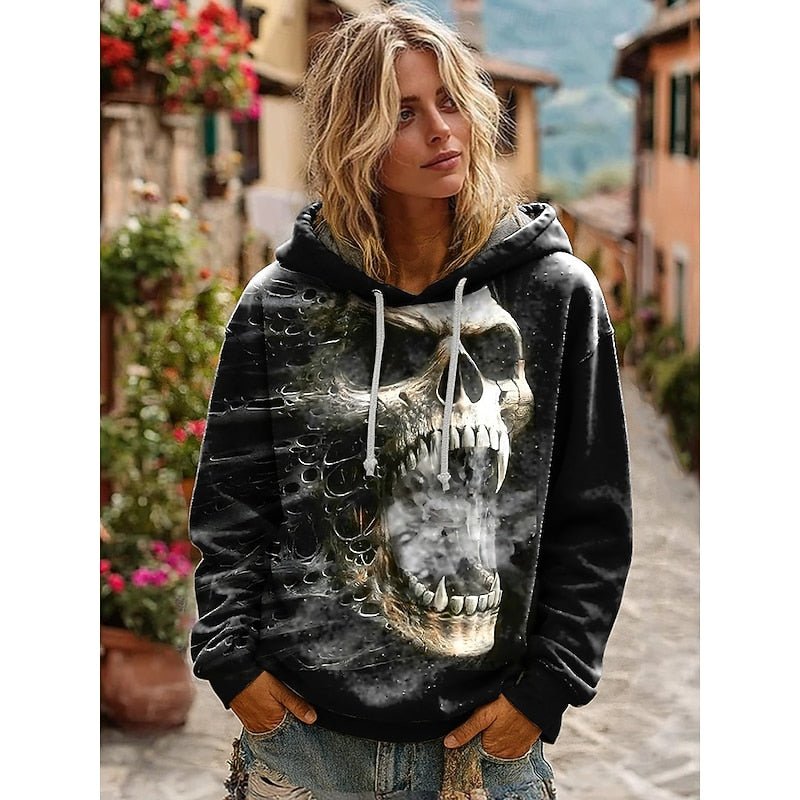 Women’s Halloween Skeleton Graphic Hoodie