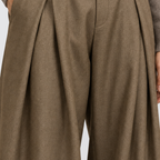 Men's High-Waisted Pleated Wide-Leg Pants