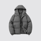 Women's Hooded Puffer Jacket with Zip Front