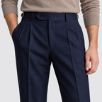Men's Pleated Straight Leg Dress Pants