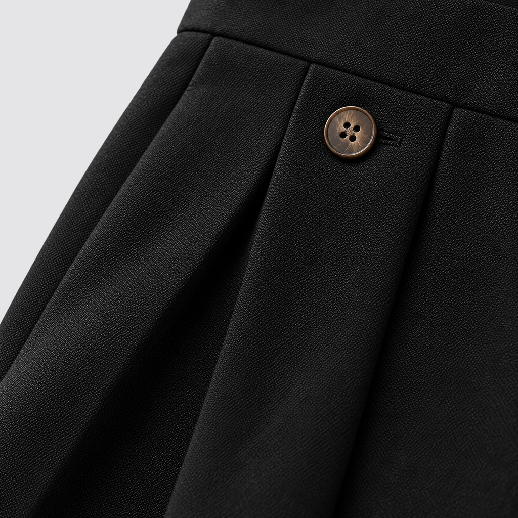Men's Wide Leg Pleated Dress Pants