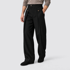 Men's Wide Leg Pleated Dress Pants