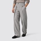 Men's Wide Leg Pleated Dress Pants