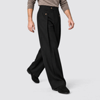 Men's Wide Leg Pleated Dress Pants