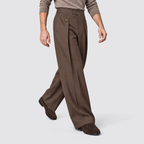 Men's Wide Leg Pleated Dress Pants