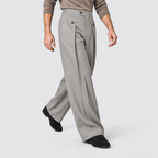 Men's Wide Leg Pleated Dress Pants