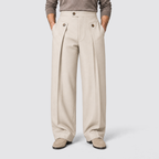 Men's Wide Leg Pleated Dress Pants
