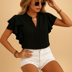 Women’s Layered Ruffle-Sleeve Blouse