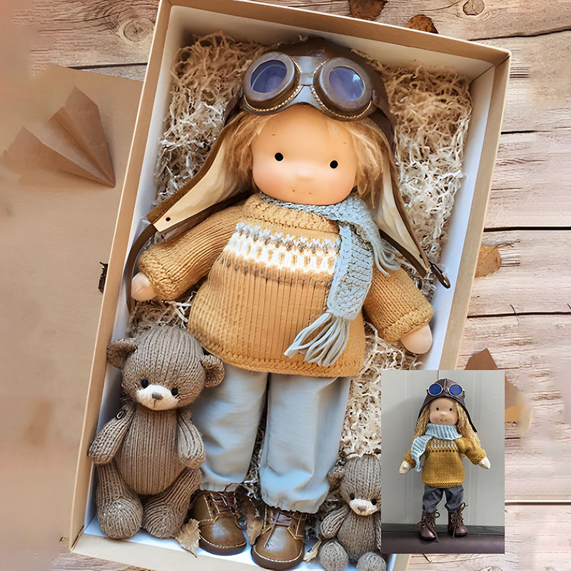 Handmade Waldorf Doll with Charming Outfits