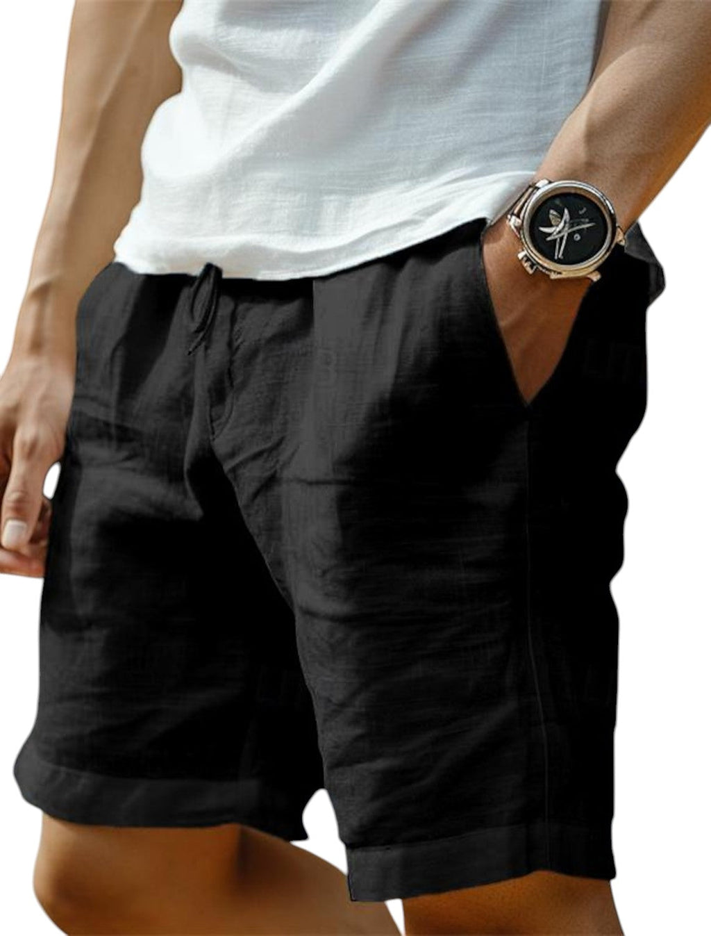 Men's Linen Drawstring Shorts