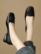 Women's Ballet Flats with Decorative Buckle