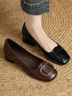 Women's Ballet Flats with Decorative Buckle