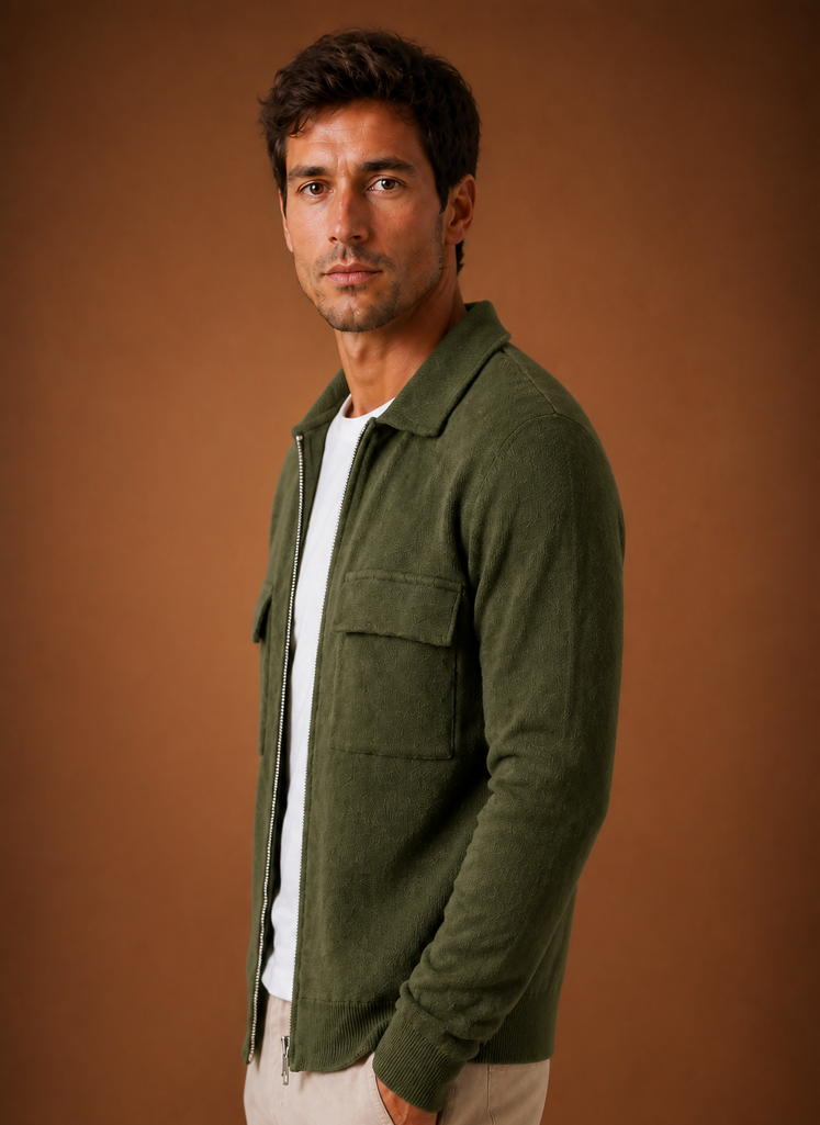 Men's Zip Front Utility Jacket