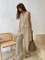 Women’s Tailored Vest Pants Set
