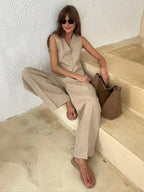 Women’s Tailored Vest Pants Set