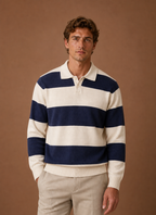 Men’s Striped Collared Sweater