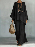 Women's Wide-Leg Pant Set