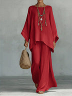 Women's Wide-Leg Pant Set
