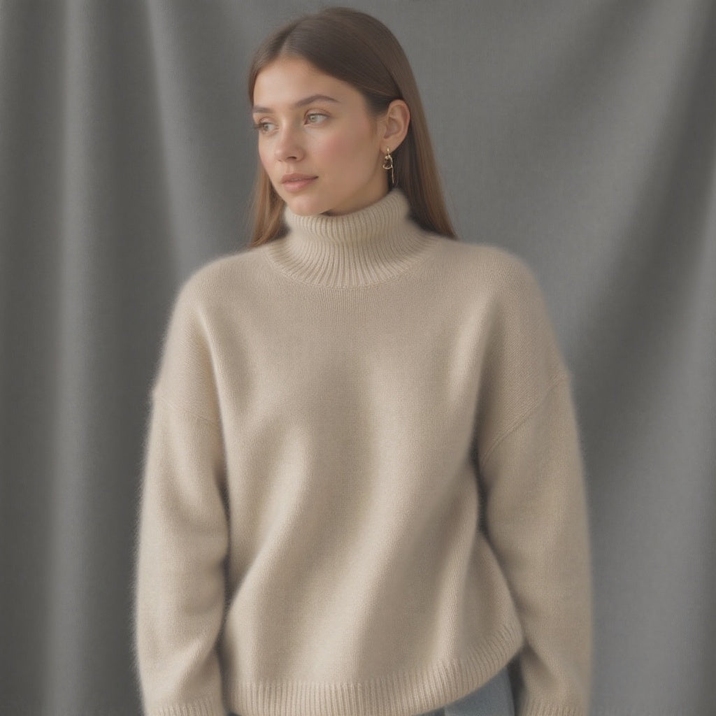 Women’s Oversized Knit Turtleneck Sweater