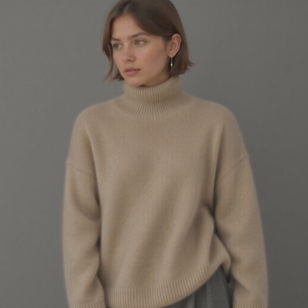 Women’s Oversized Knit Turtleneck Sweater
