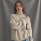 Women’s Oversized Knit Turtleneck Sweater
