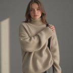 Women’s Oversized Knit Turtleneck Sweater