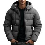 Men's Hooded Quilted Puffer Winter Jacket