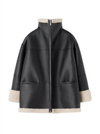 Women's Oversized Jacket with Contrast Trim