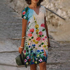 Women’s Floral Short Sleeve Shift Dress