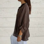 Women's Relaxed Button Down Blouse