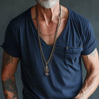 Men’s Scoop Neck Pocket Tee