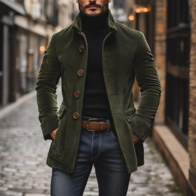 Men’s Button-Front Corduroy Jacket