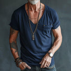 Men’s Scoop Neck Pocket Tee