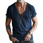 Men’s Scoop Neck Pocket Tee