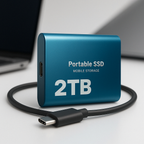 Portable External SSD Drive with USB-C Connection
